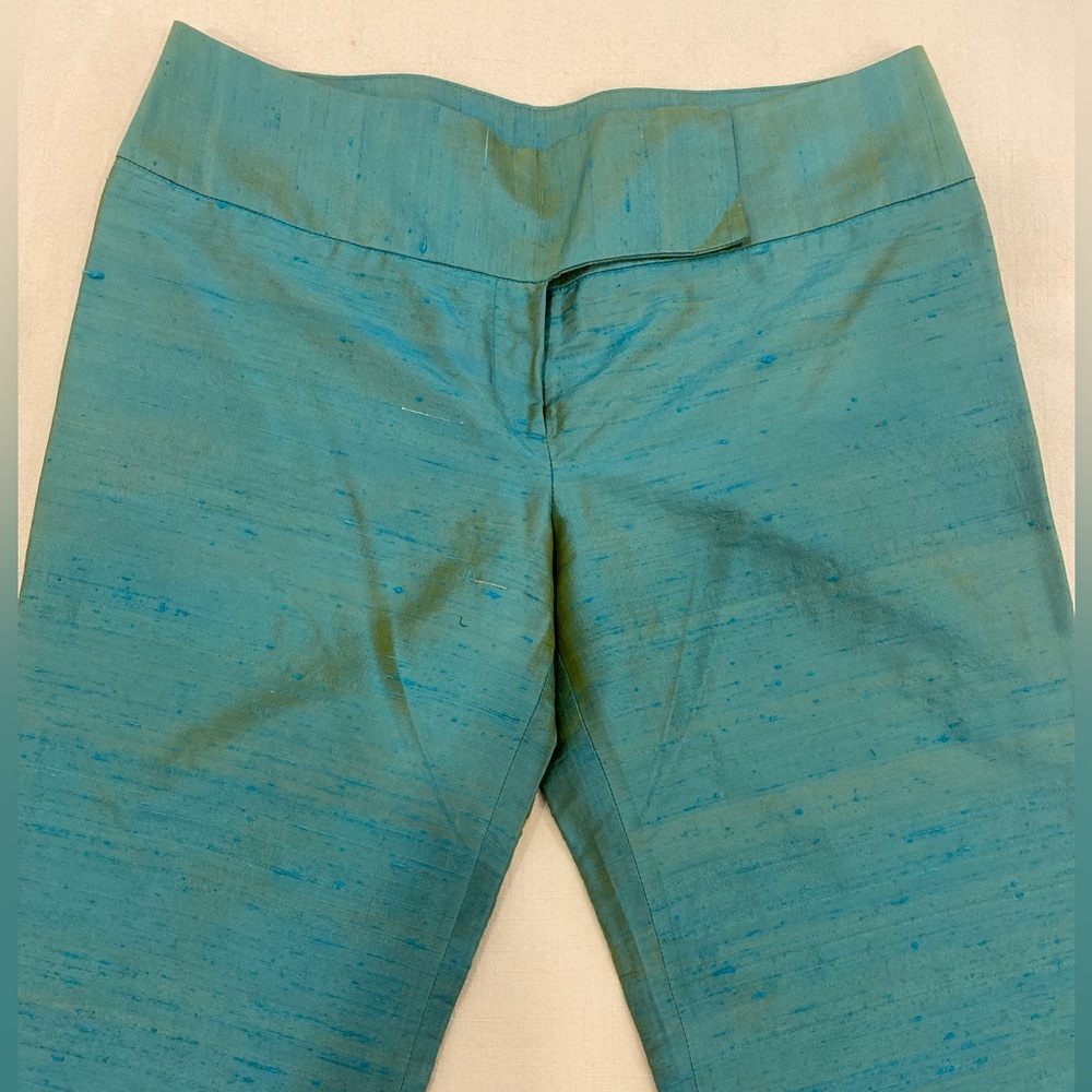 Y2K Hype low rise, flare leg, iridescent raw silk pants
